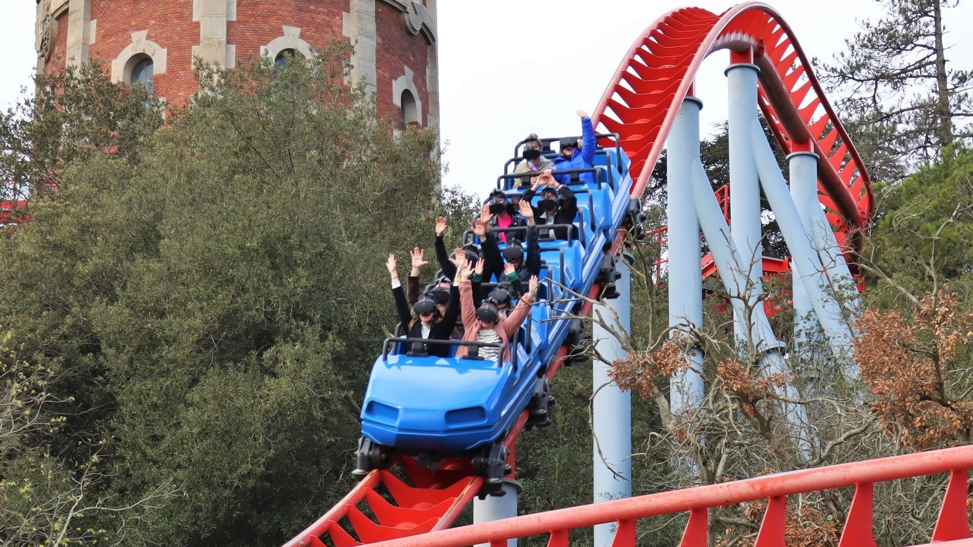 Roller Coaster with Virtual Reality Tibidabo Amusement Park